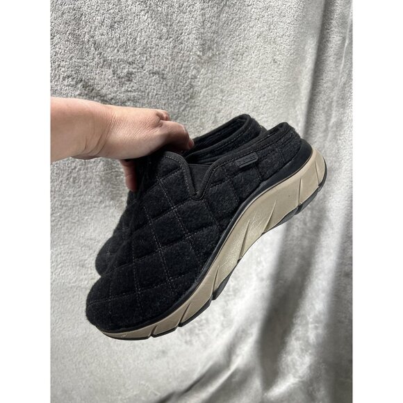 Bionica Women’s 9 Akina Gray Quilted Wool Slip On Clog Mule Slipper Shoes - Picture 2 of 7